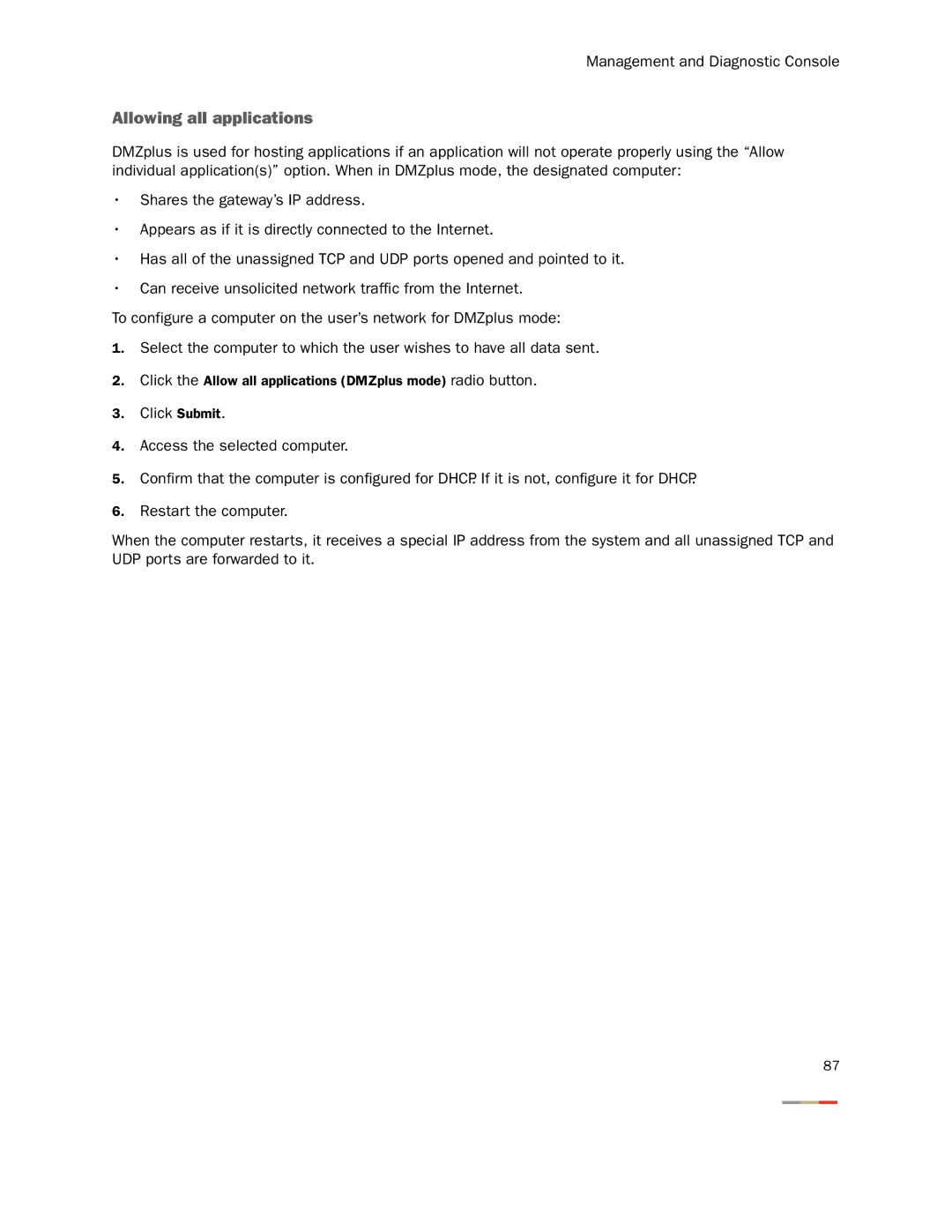 2Wire None manual Allowing all applications 