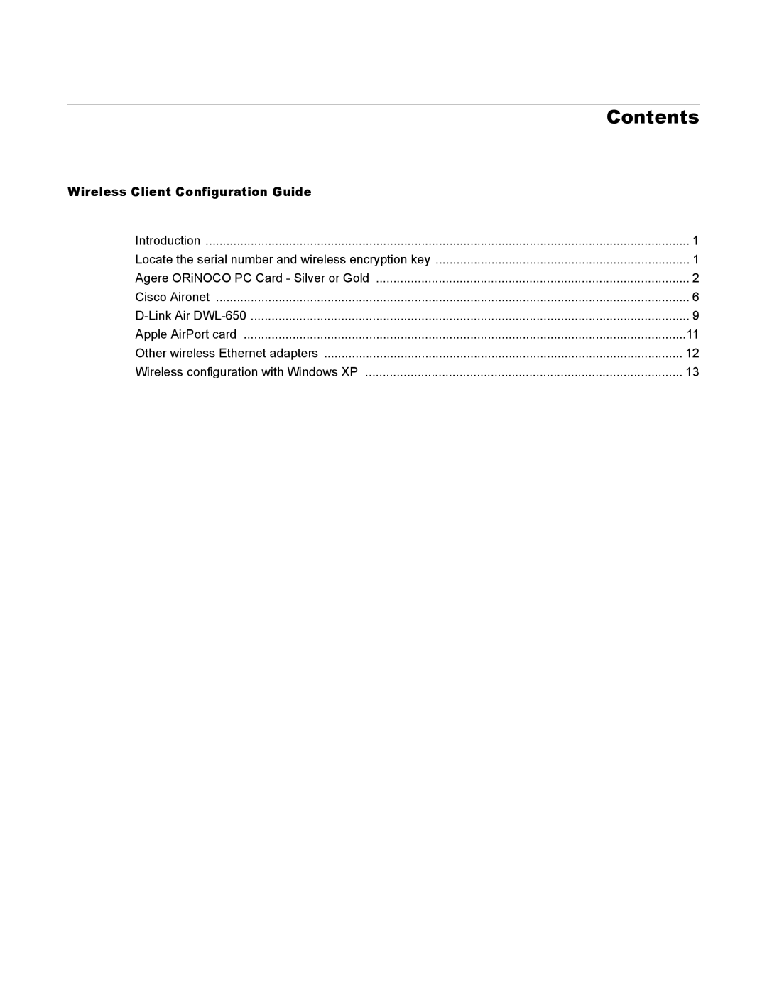 2Wire third-party wireless Ethernet adapters manual Contents 