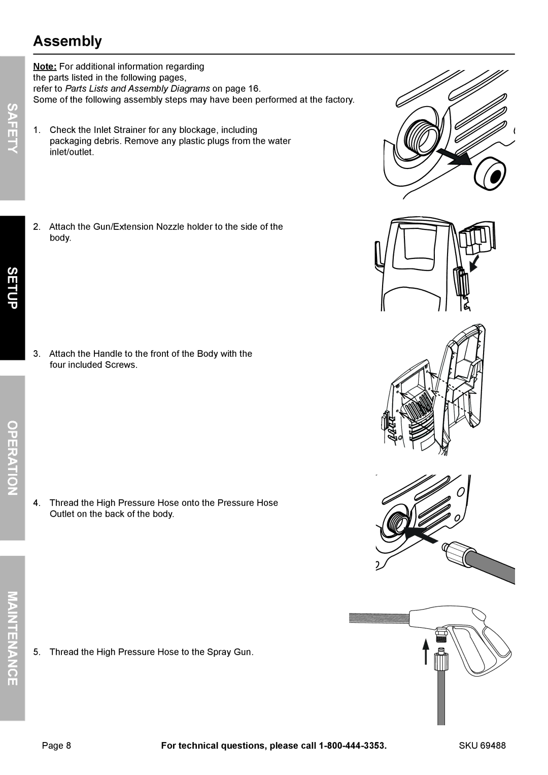 321 Studios 69488 owner manual Assembly, TyfeSa EtupS, AtierOp Nanc Maint 