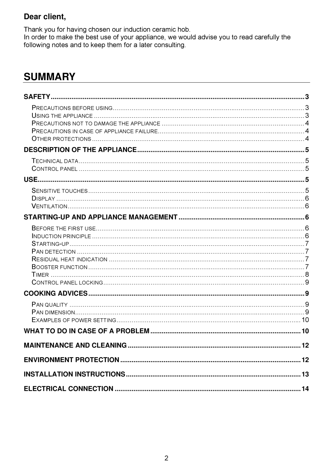 321 Studios 7322 230 user manual Echnical Data Ontrol Panel 