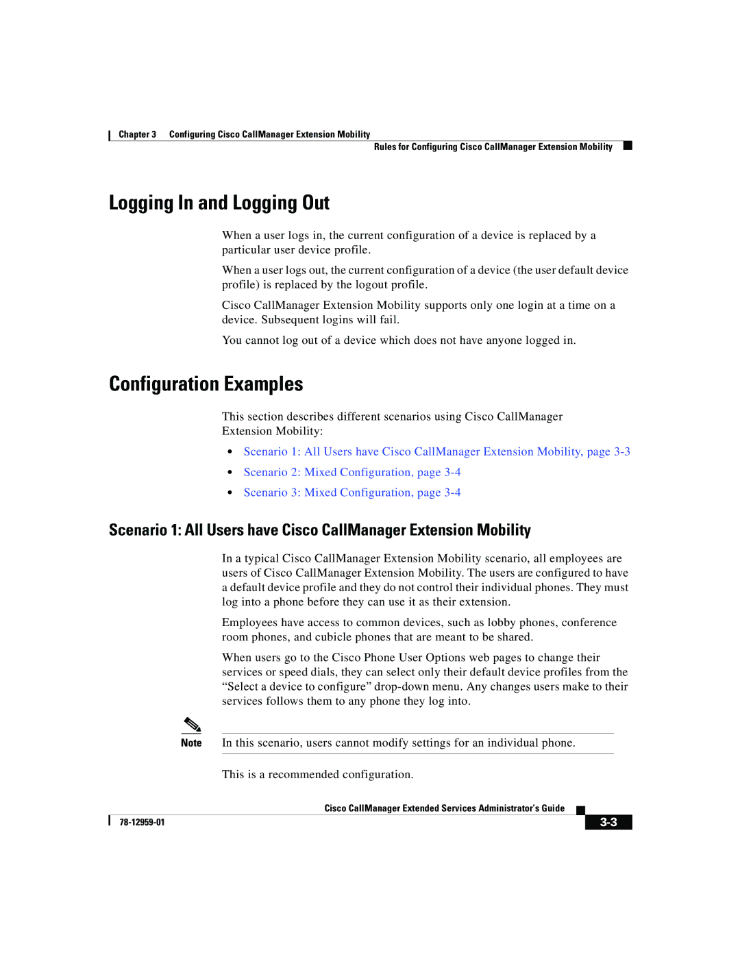 321 Studios 78-12959-01 manual Logging In and Logging Out, Configuration Examples 