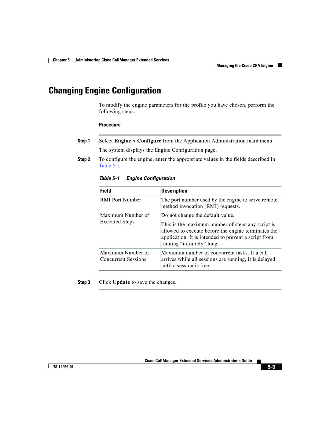 321 Studios 78-12959-01 manual Changing Engine Configuration 