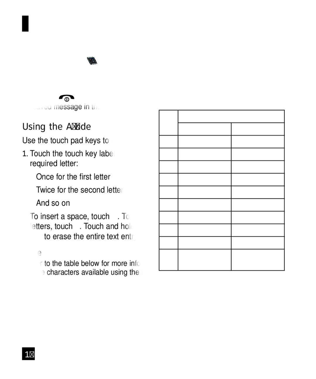 321 Studios Cell Phone manual Using the ABC Mode, Once for the first letter, To erase the entire text entry 