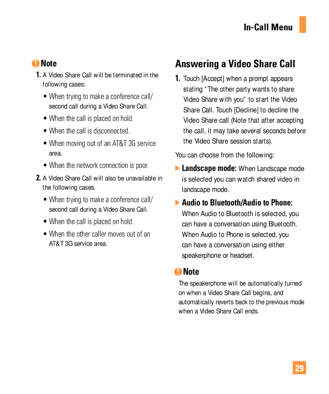 321 Studios Cell Phone Answering a Video Share Call, You can choose from the following, When the call is placed on hold 