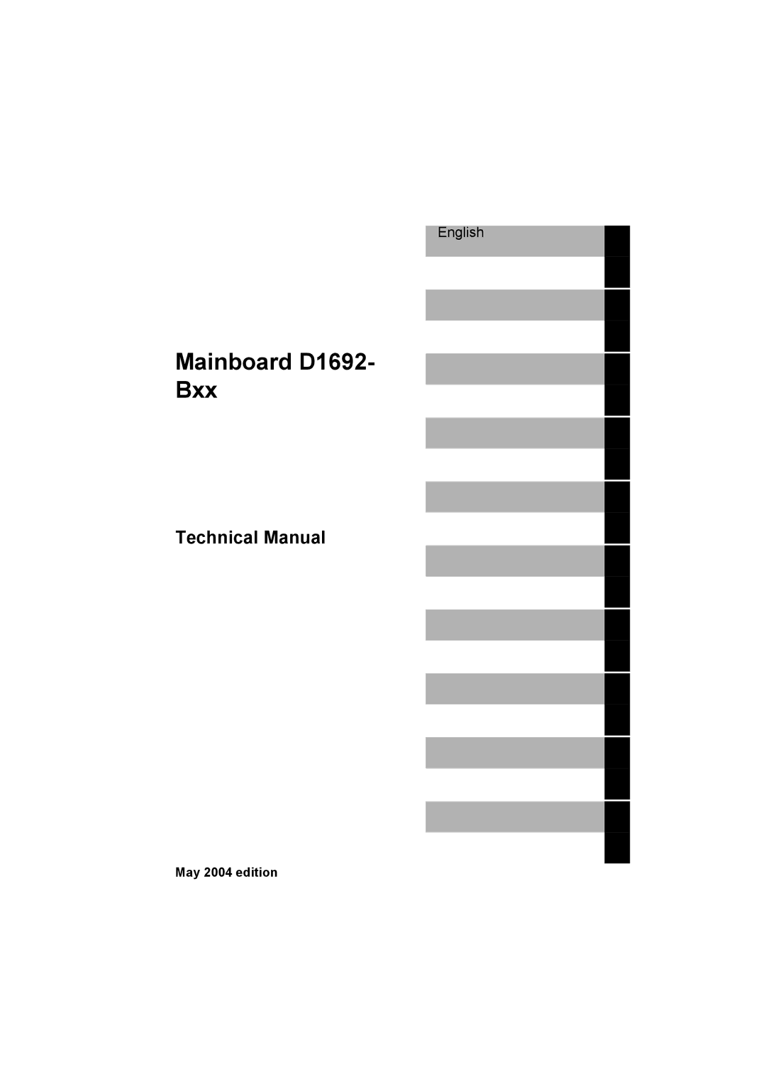 321 Studios D1692-BXX technical manual Mainboard D1692 Bxx, Technical Manual 