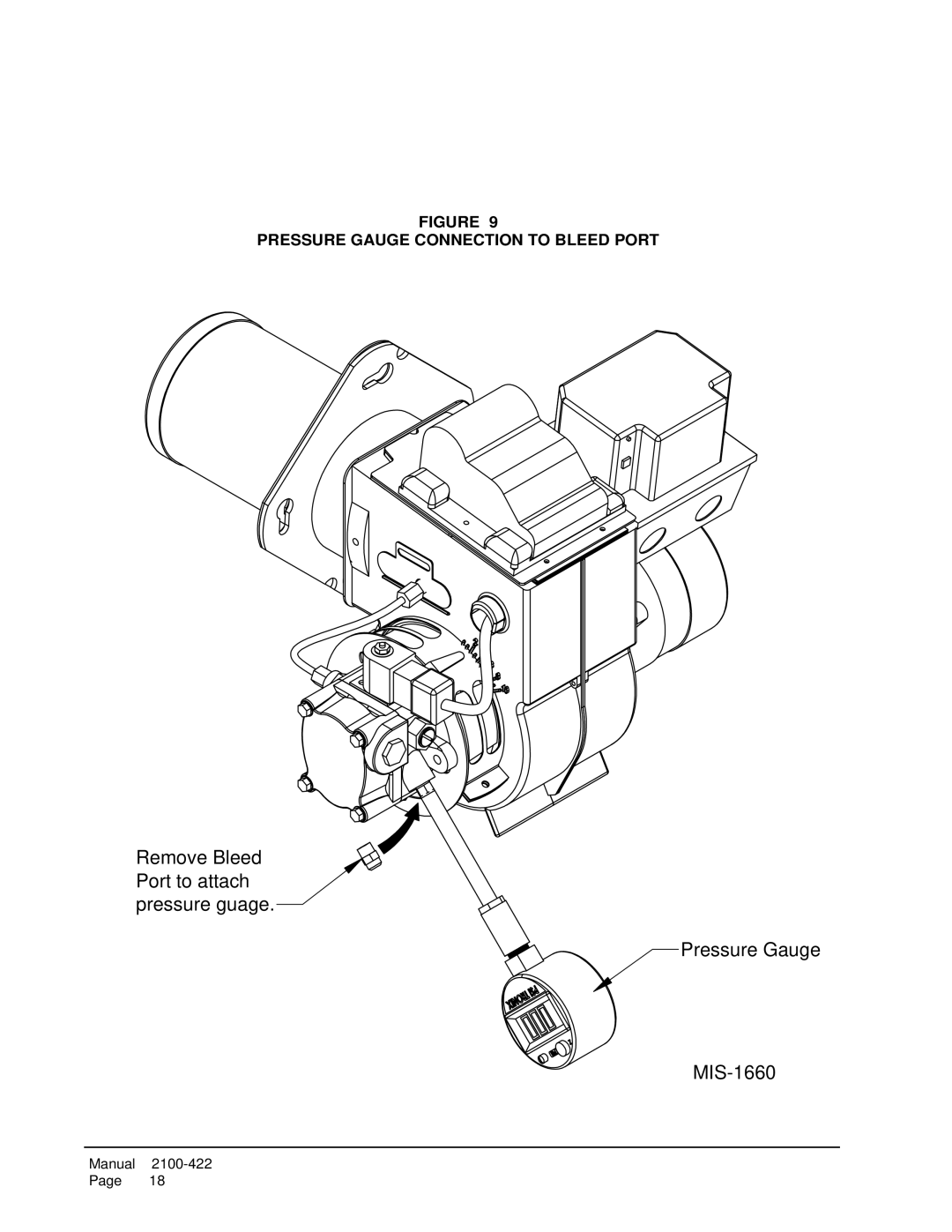 321 Studios FH085D36E, FLF110D48E, FH110D48E, FLR140D60E, FLF085D36E, FLF110D60E Pressure Gauge Connection to Bleed Port 