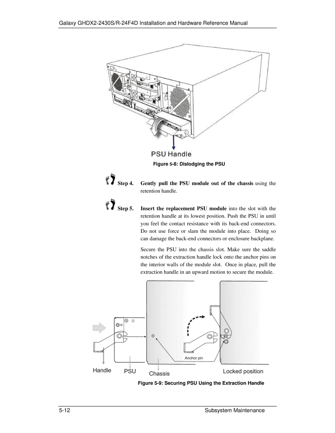 321 Studios GHDX2-2430S-24F4D manual Dislodging the PSU 