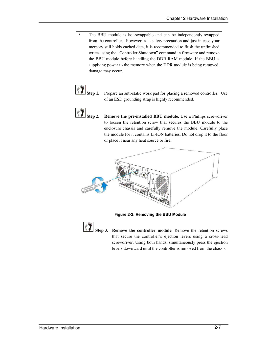 321 Studios GHDX2-2430S-24F4D manual Removing the BBU Module 