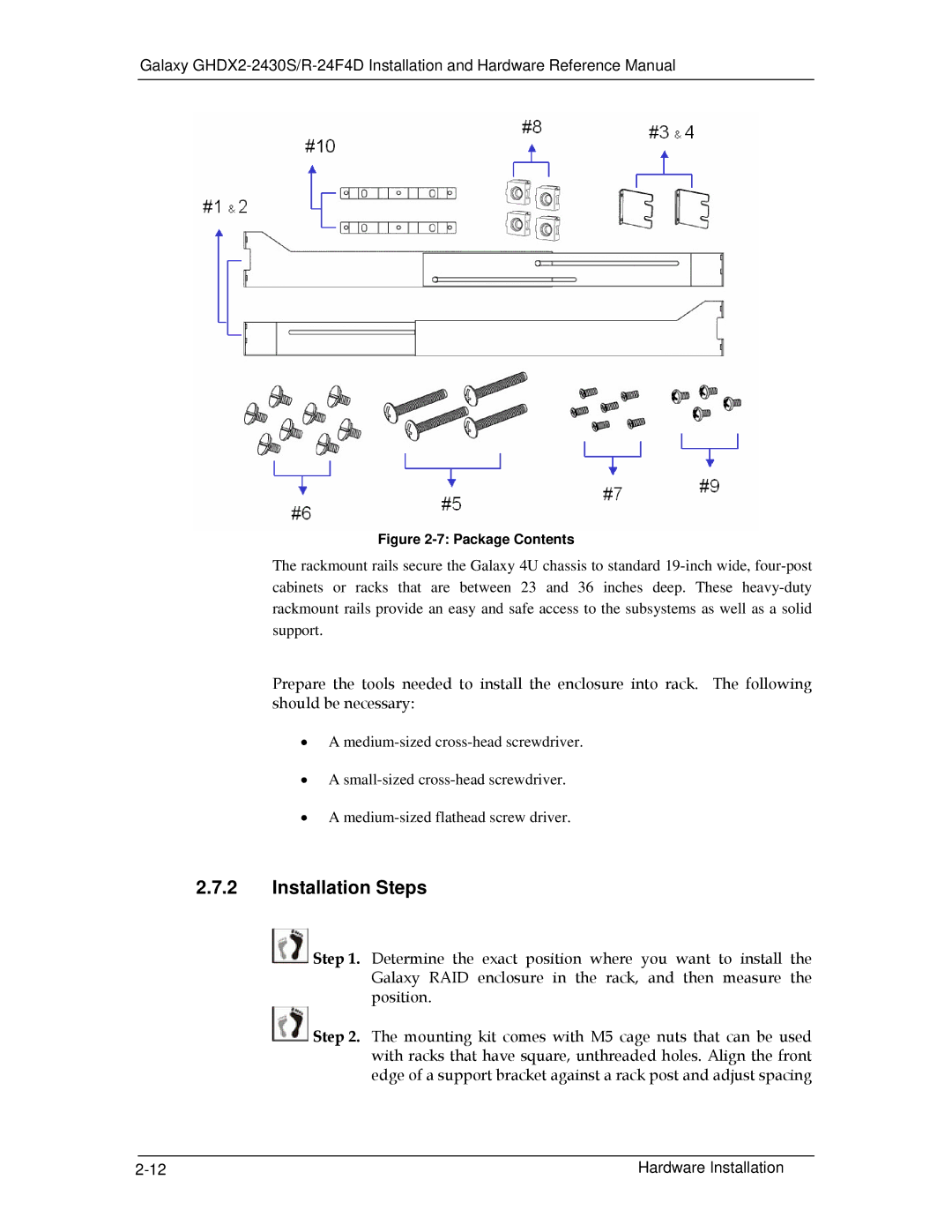 321 Studios GHDX2-2430S-24F4D manual Installation Steps, Package Contents 