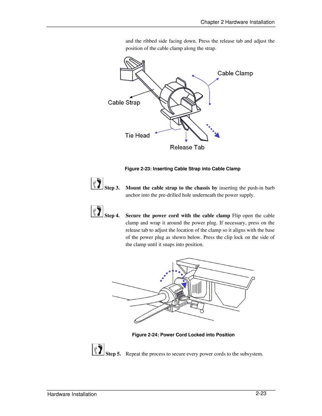 321 Studios GHDX2-2430S-24F4D manual Inserting Cable Strap into Cable Clamp 