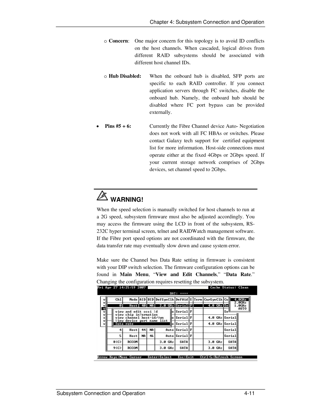 321 Studios GHDX2-2430S-24F4D manual Subsystem Connection and Operation 