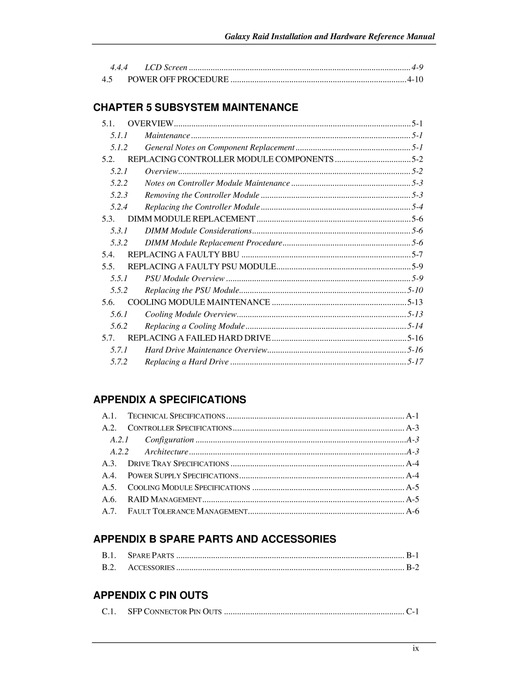 321 Studios GHDX2-2430S-24F4D manual Appendix B Spare Parts and Accessories 