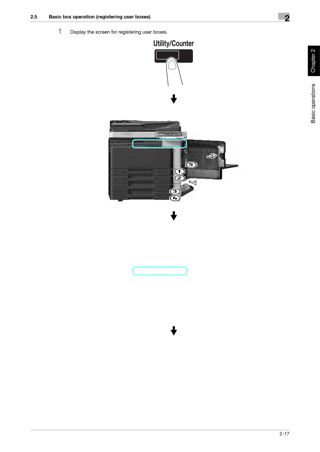 321 Studios MFX-C2828 manual Display the screen for registering user boxes 