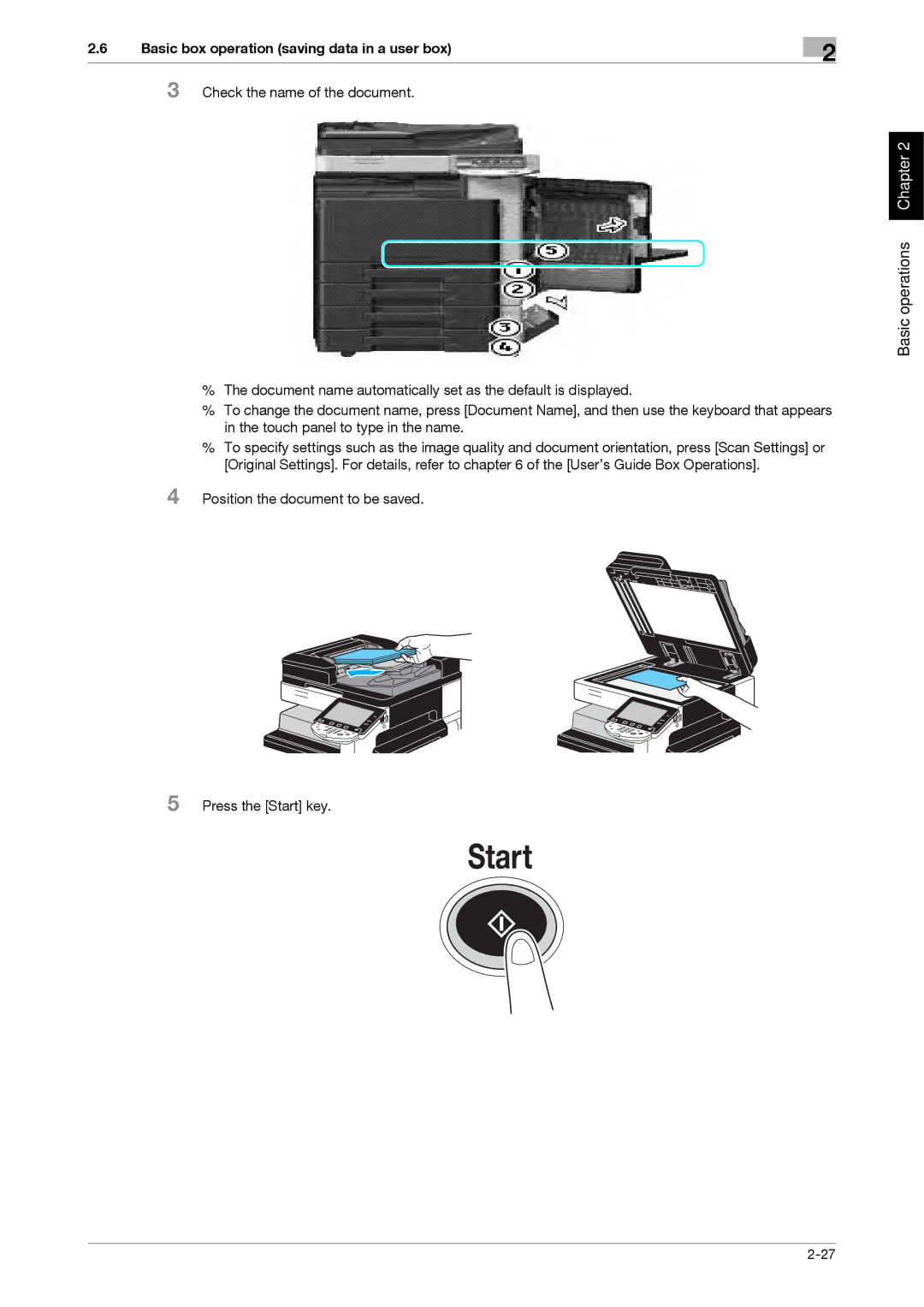 321 Studios MFX-C2828 manual Basic operations Chapter 