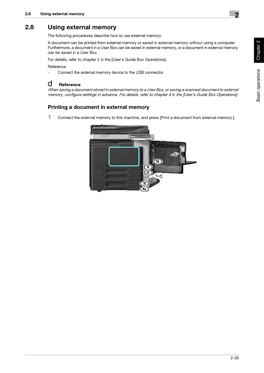 321 Studios MFX-C2828 manual Using external memory, Printing a document in external memory 