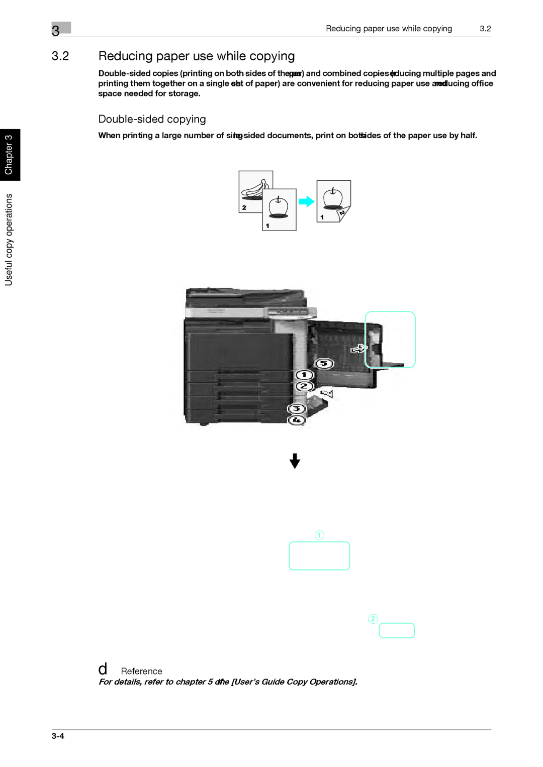 321 Studios MFX-C2828 manual Reducing paper use while copying, Double-sided copying 