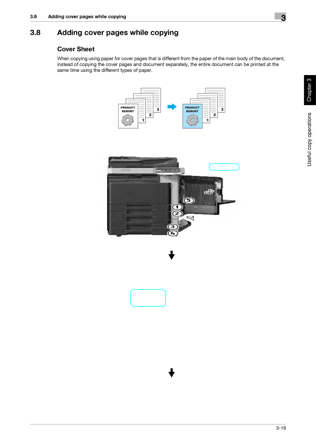 321 Studios MFX-C2828 manual Adding cover pages while copying, Cover Sheet 