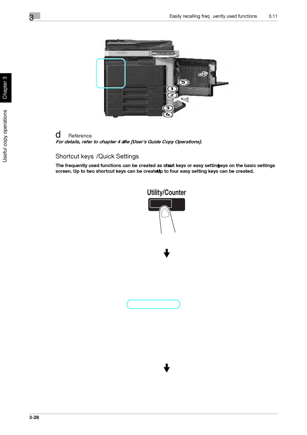 321 Studios MFX-C2828 manual Shortcut keys/Quick Settings 