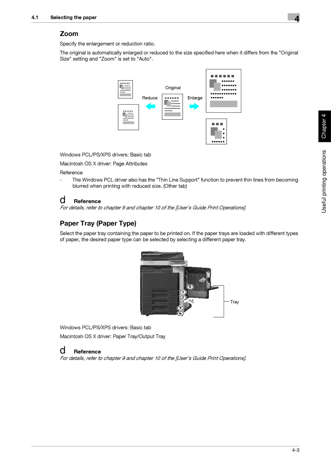 321 Studios MFX-C2828 manual Zoom, Paper Tray Paper Type 