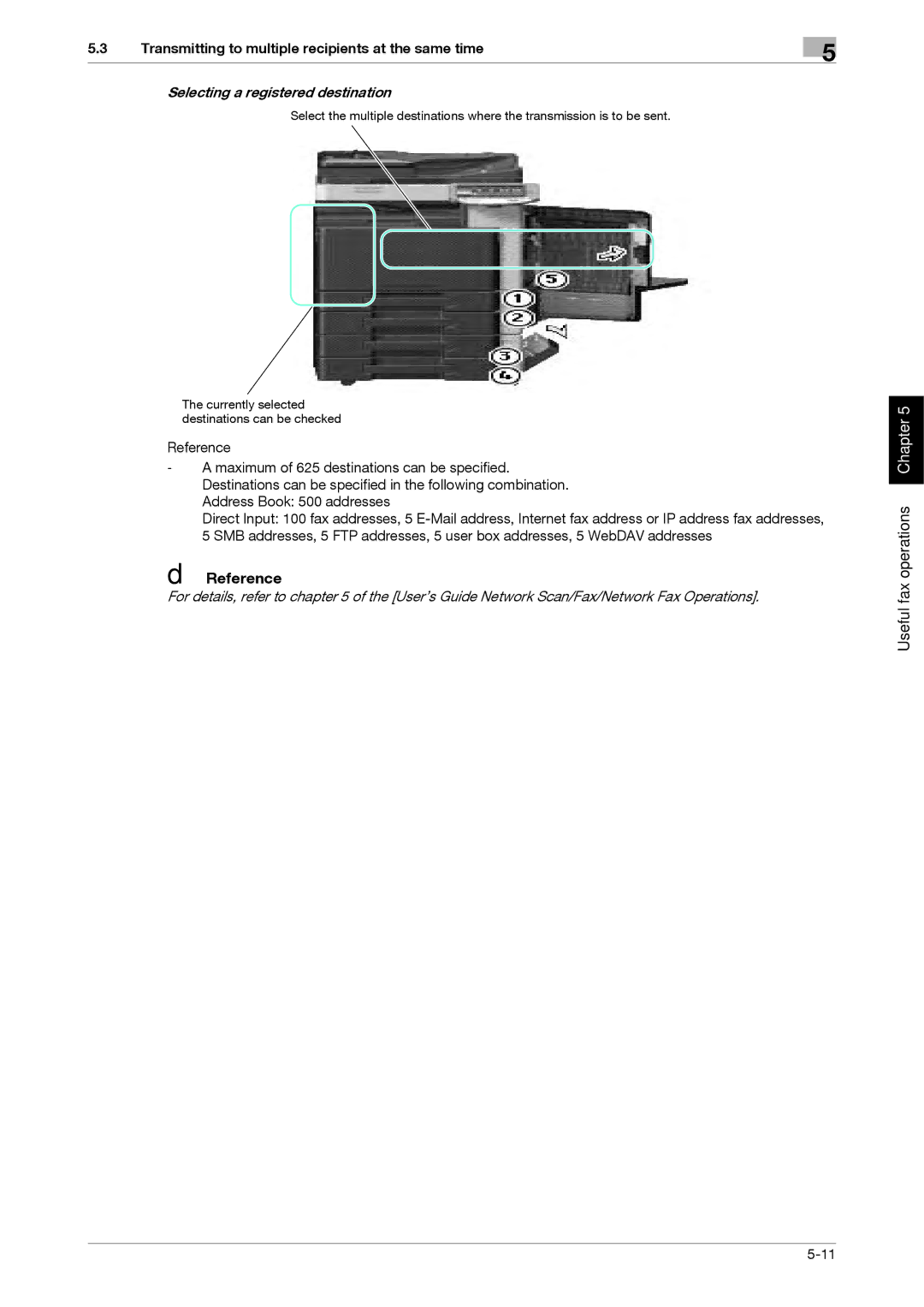 321 Studios MFX-C2828 manual Selecting a registered destination 