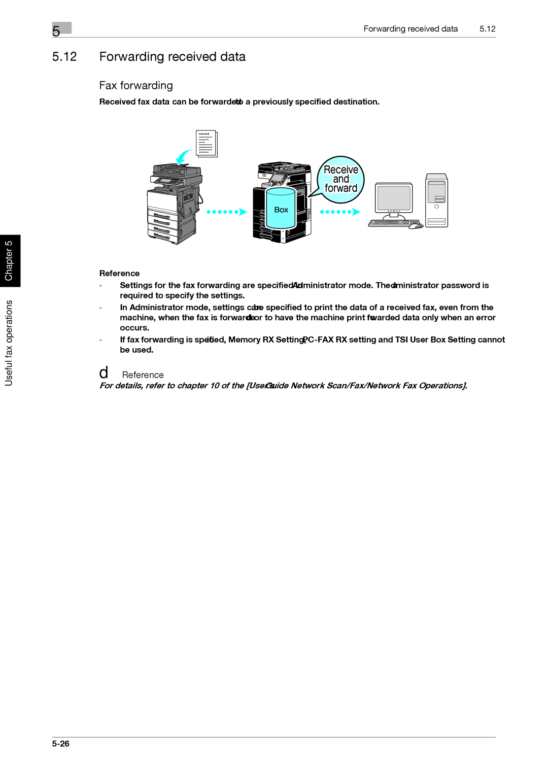 321 Studios MFX-C2828 manual Forwarding received data, Fax forwarding 