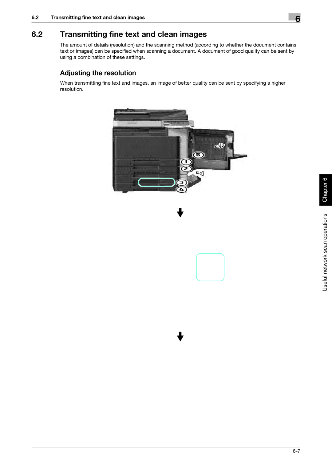 321 Studios MFX-C2828 manual Transmitting fine text and clean images, Adjusting the resolution 