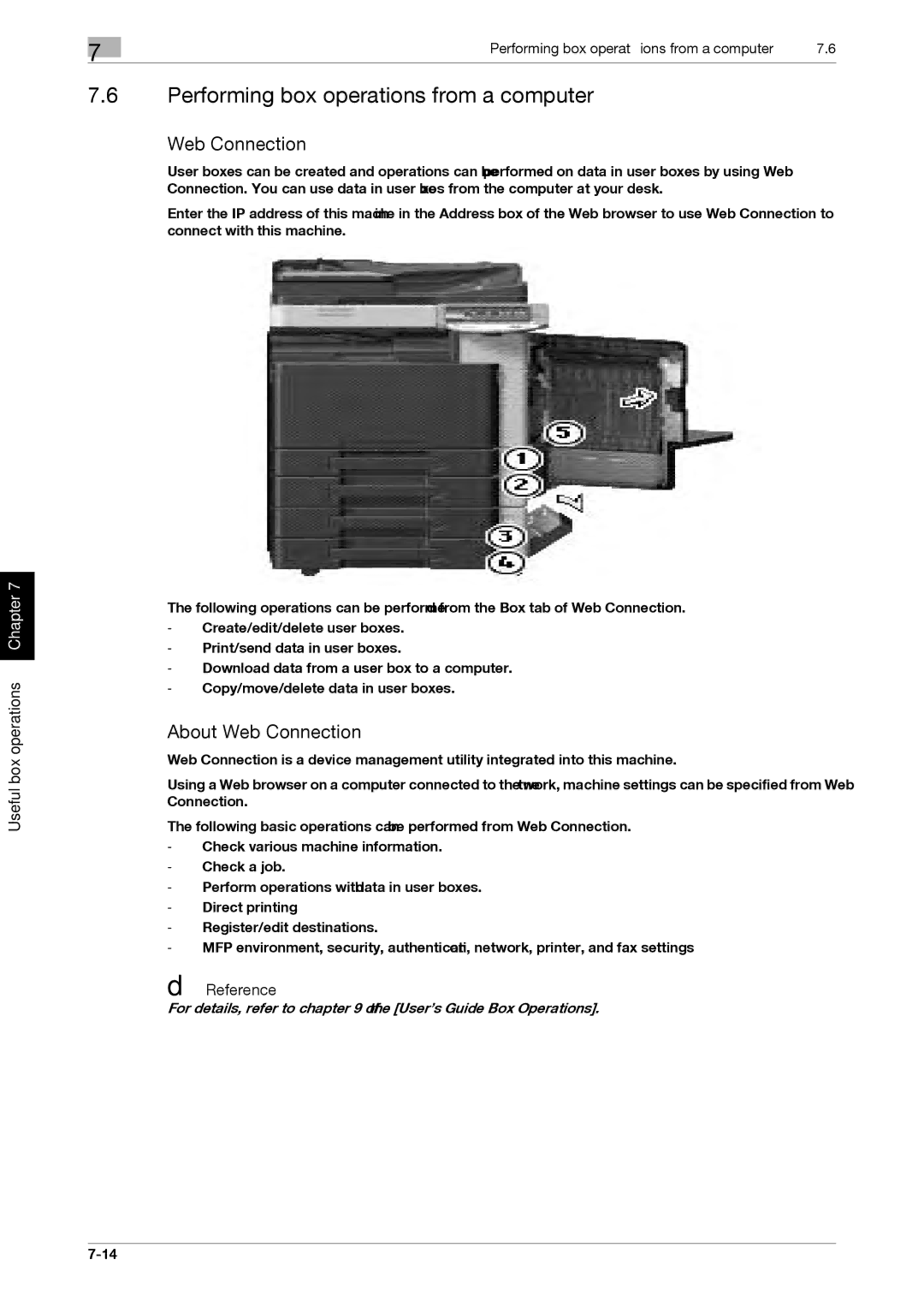 321 Studios MFX-C2828 manual Performing box operations from a computer, About Web Connection 