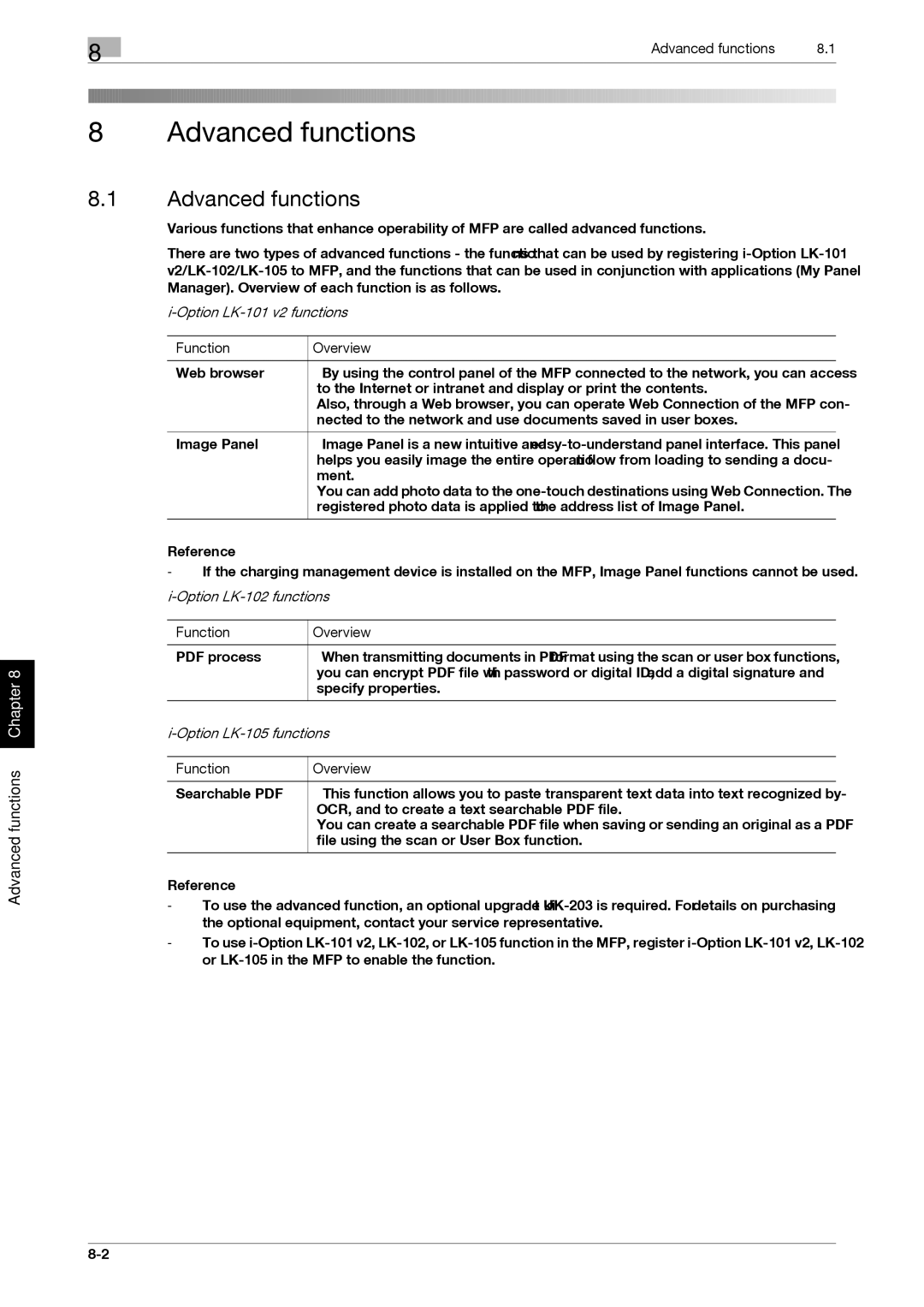 321 Studios MFX-C2828 manual Advanced functions, Function Overview Specify properties 