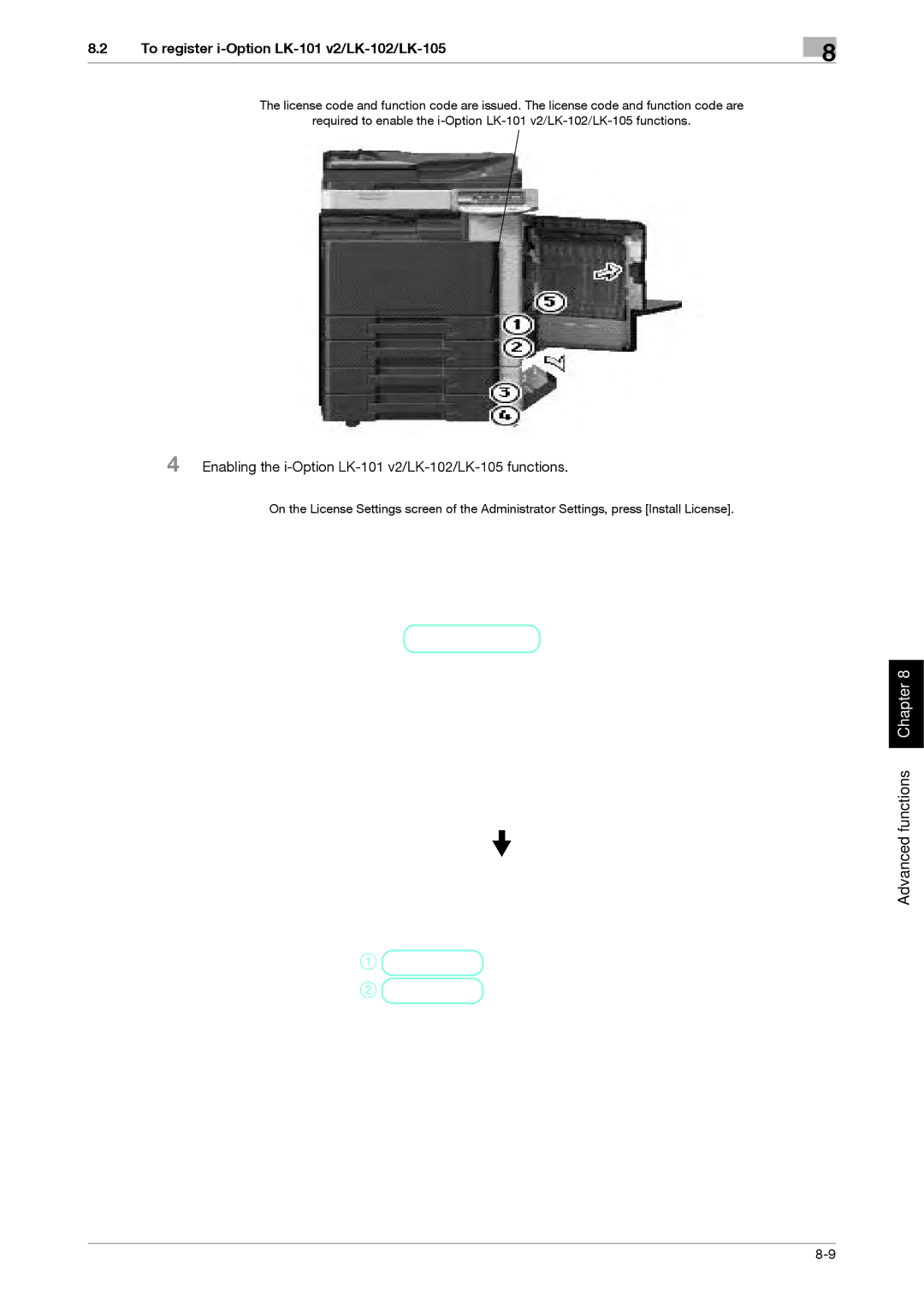 321 Studios MFX-C2828 manual Enabling the i-Option LK-101 v2/LK-102/LK-105 functions 