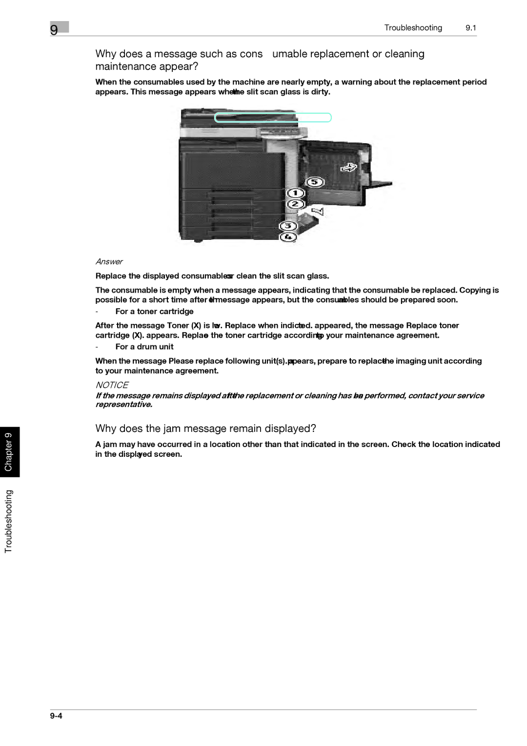 321 Studios MFX-C2828 manual Why does the jam message remain displayed? 