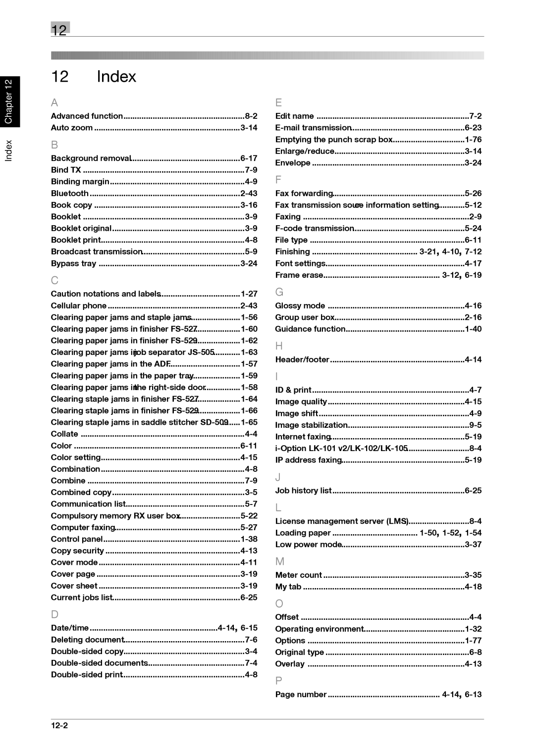 321 Studios MFX-C2828 manual Index 