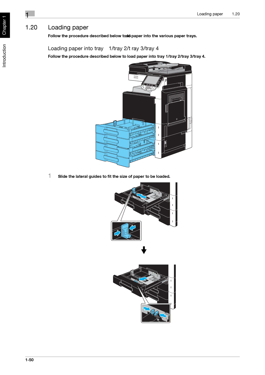 321 Studios MFX-C2828 manual Loading paper into tray 1/tray 2/tray 3/tray 