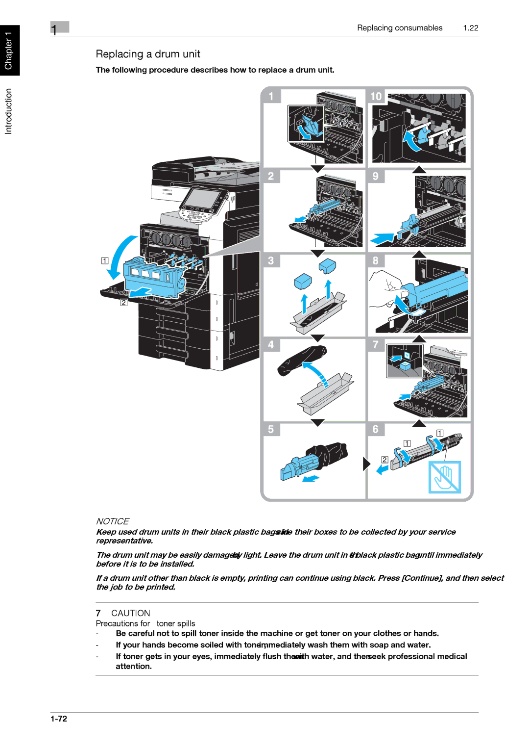 321 Studios MFX-C2828 manual Replacing a drum unit 