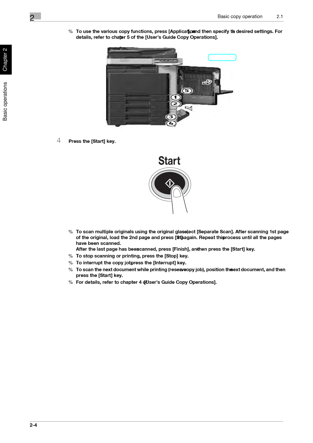 321 Studios MFX-C2828 manual Basic operations Chapter 