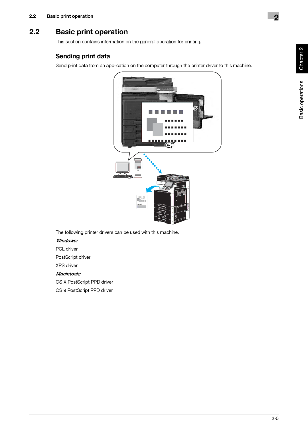 321 Studios MFX-C2828 manual Basic print operation, Sending print data 