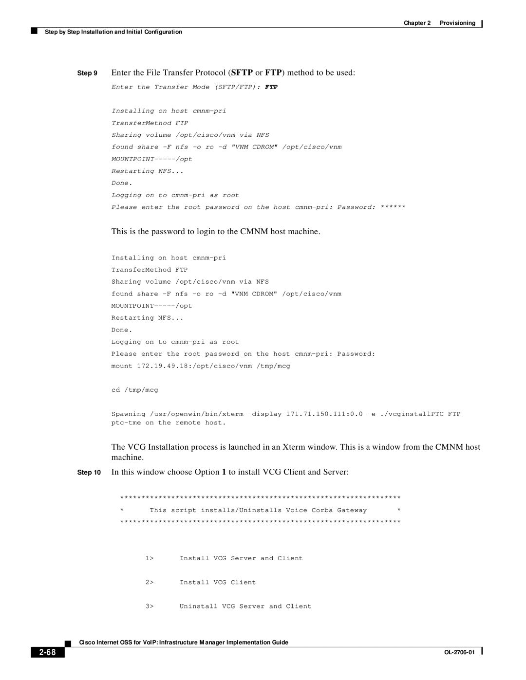 321 Studios OL-2706-01 manual This is the password to login to the Cmnm host machine 