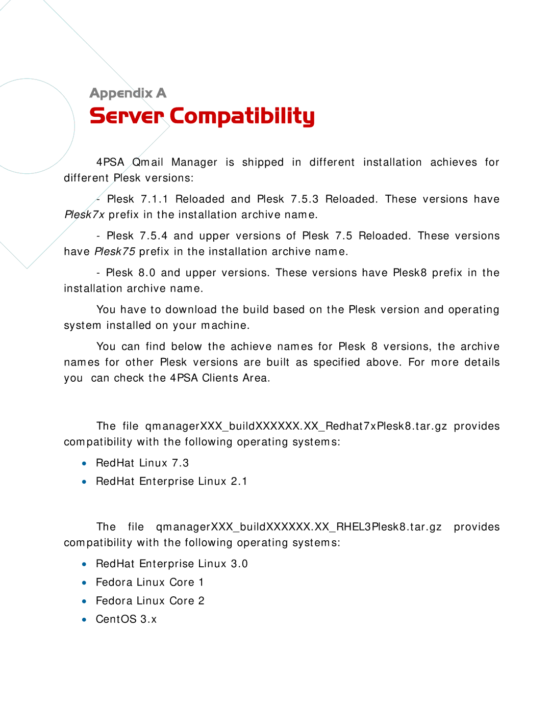 321 Studios Plesk 8, Plesk 7.x Reloaded manual Server Compatibility 