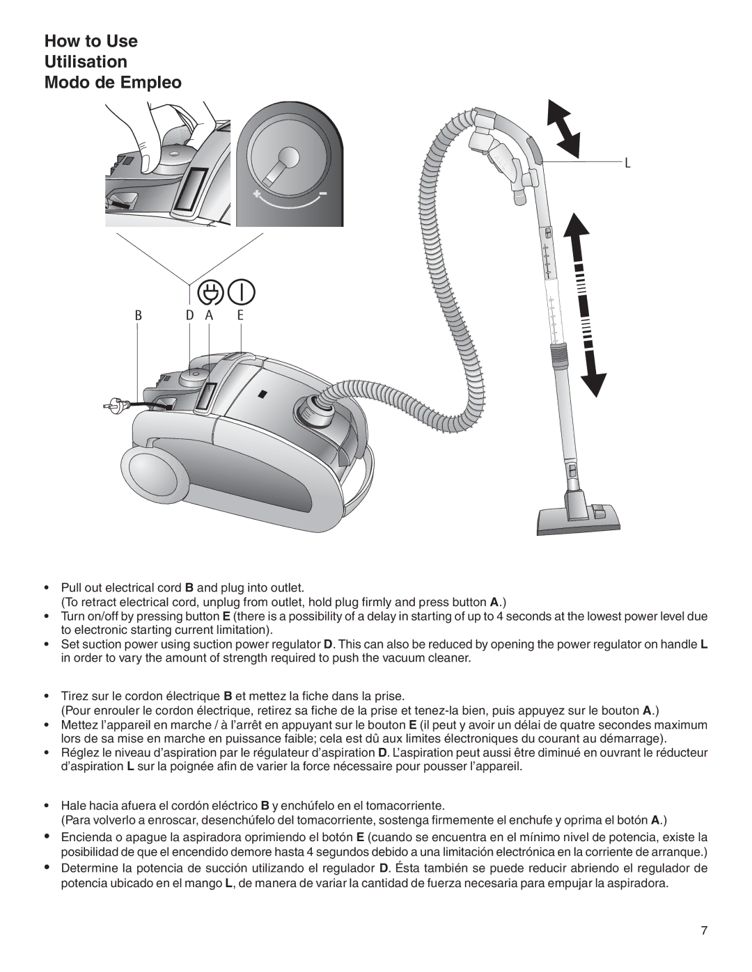 321 Studios Srie SP6900 warranty How to Use Utilisation Modo de Empleo 