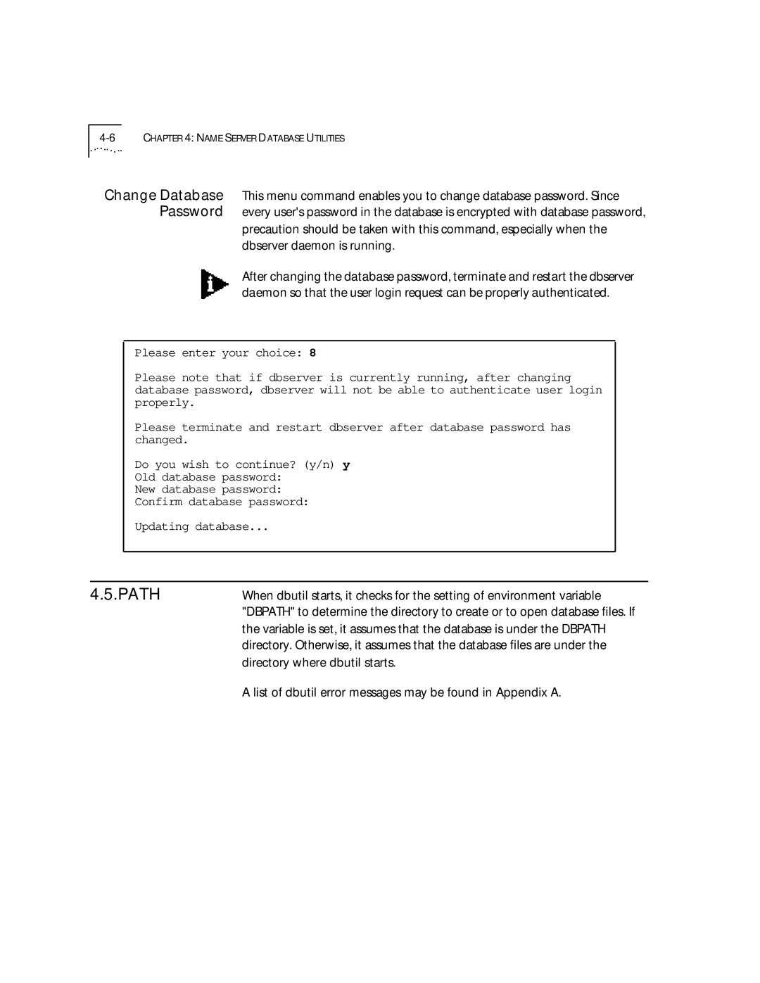 3Com 09-0704-001 manual Path, Directory where dbutil starts, List of dbutil error messages may be found in Appendix a 