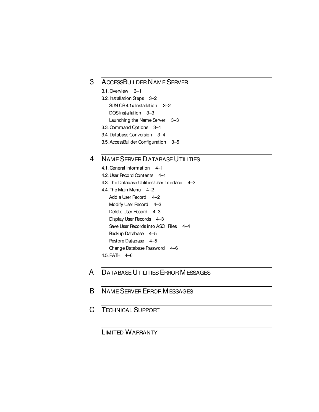 3Com 09-0704-001 manual Accessbuilder Name Server 