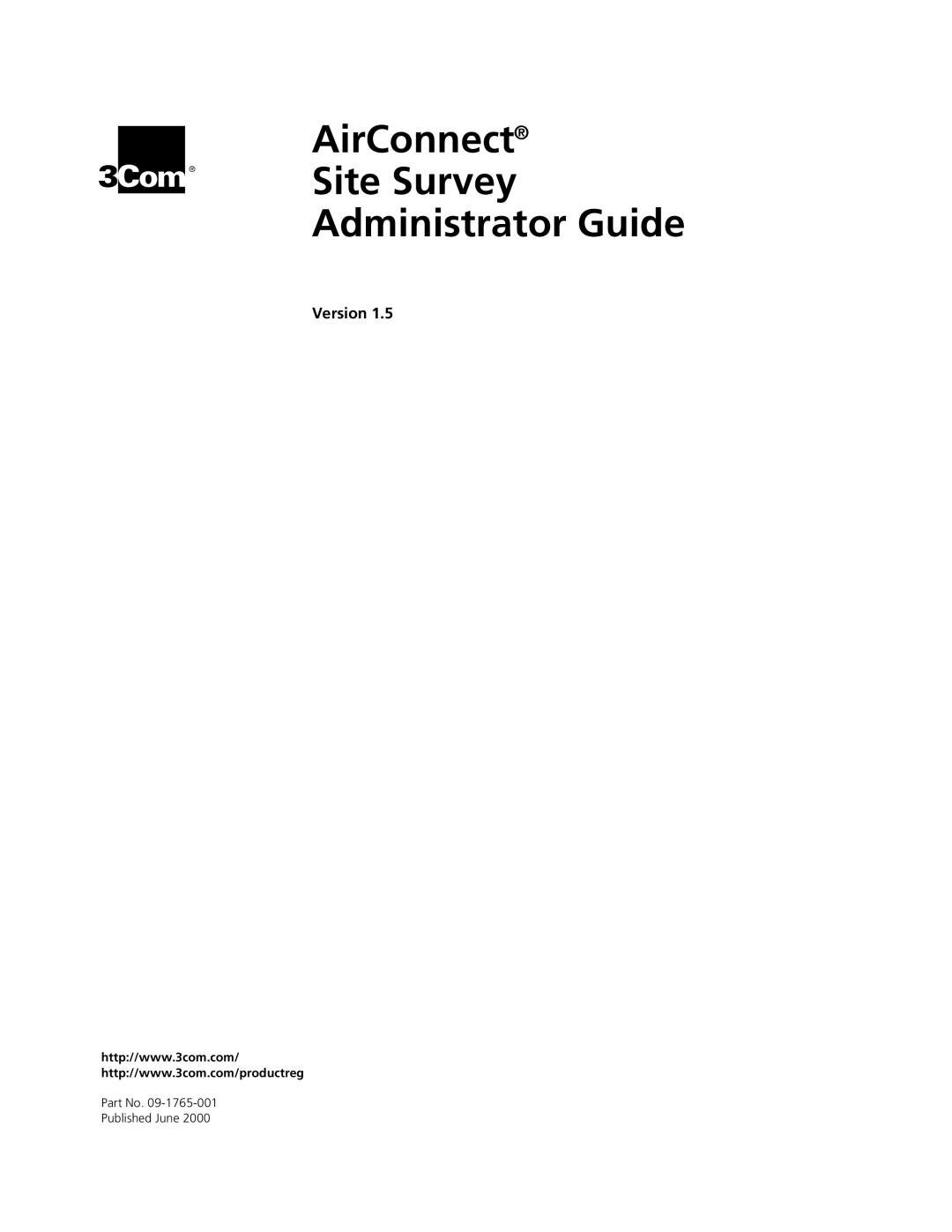 3Com 09-1765-001 manual AirConnect Site Survey Administrator Guide 