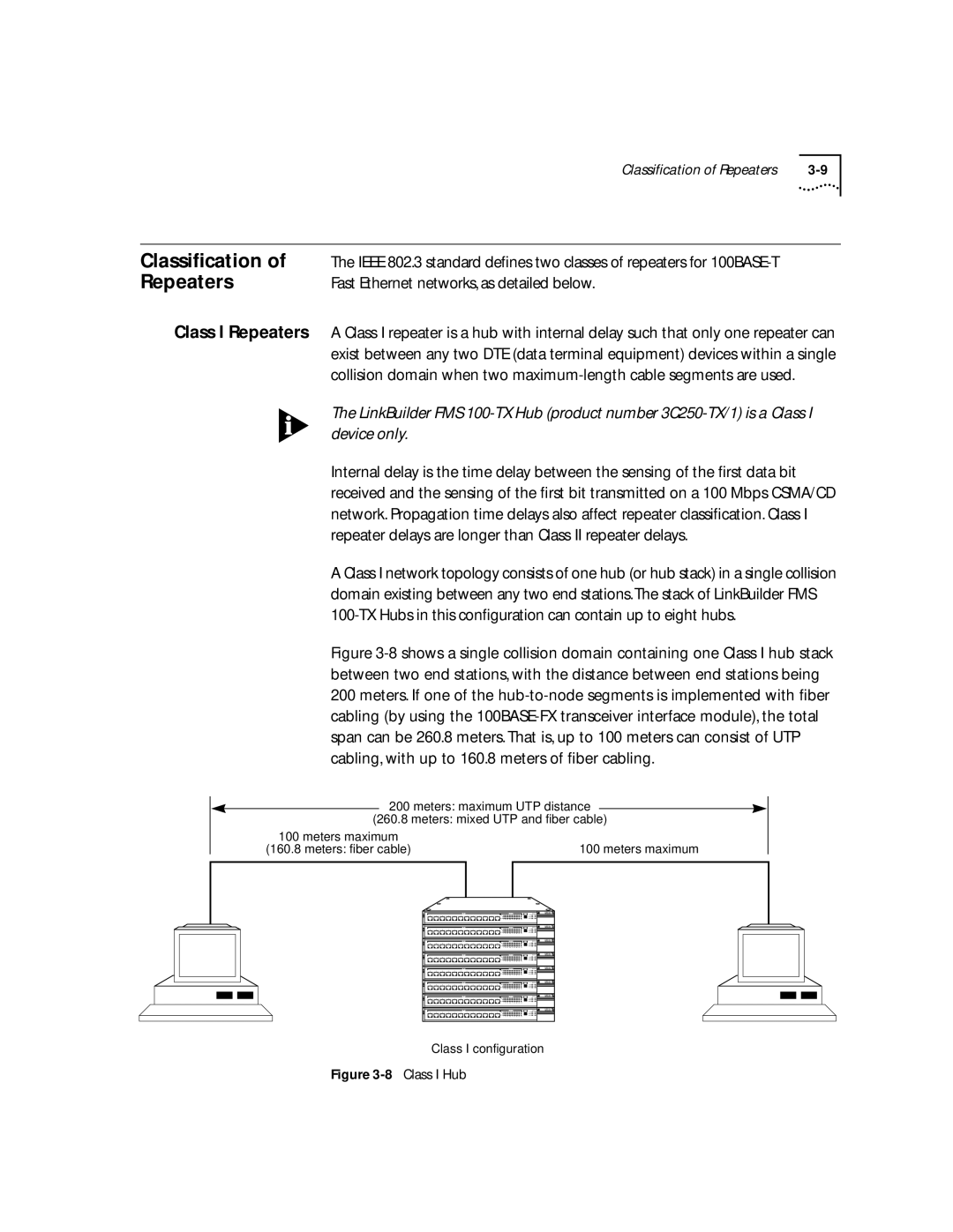 3Com 100 TX manual Classiﬁcation, Repeaters 