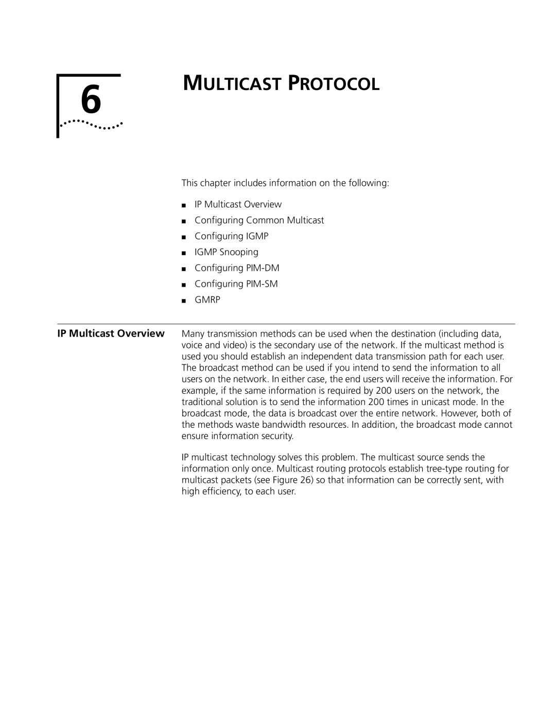 3Com 10014298 manual Multicast Protocol 