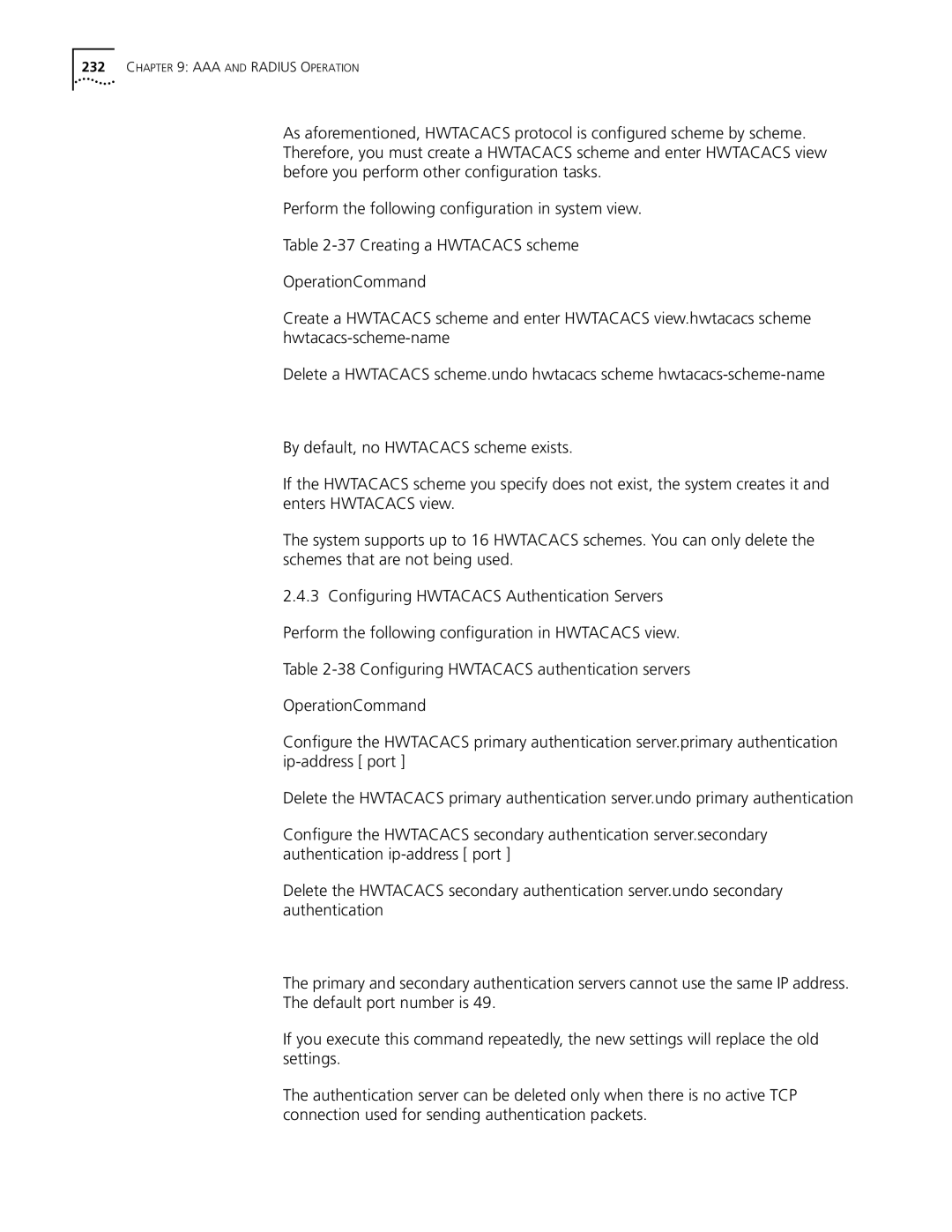 3Com 10014298 manual AAA and Radius Operation 