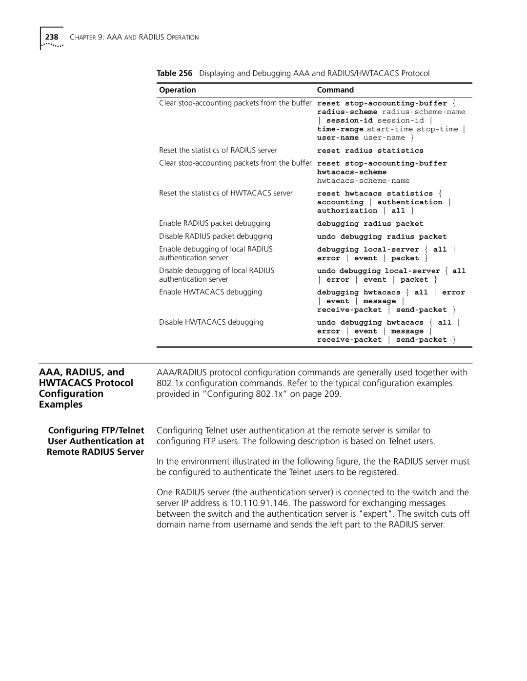 3Com 10014298 manual Examples, Remote Radius Server 