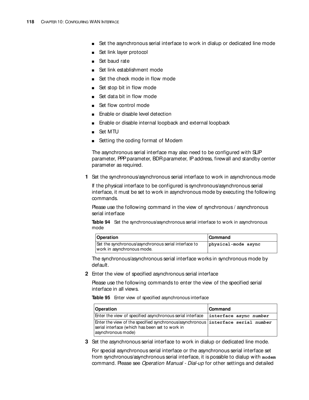 3Com 10014299 manual Enter view of specified asynchronous interface, Interface async number, Interface serial number 