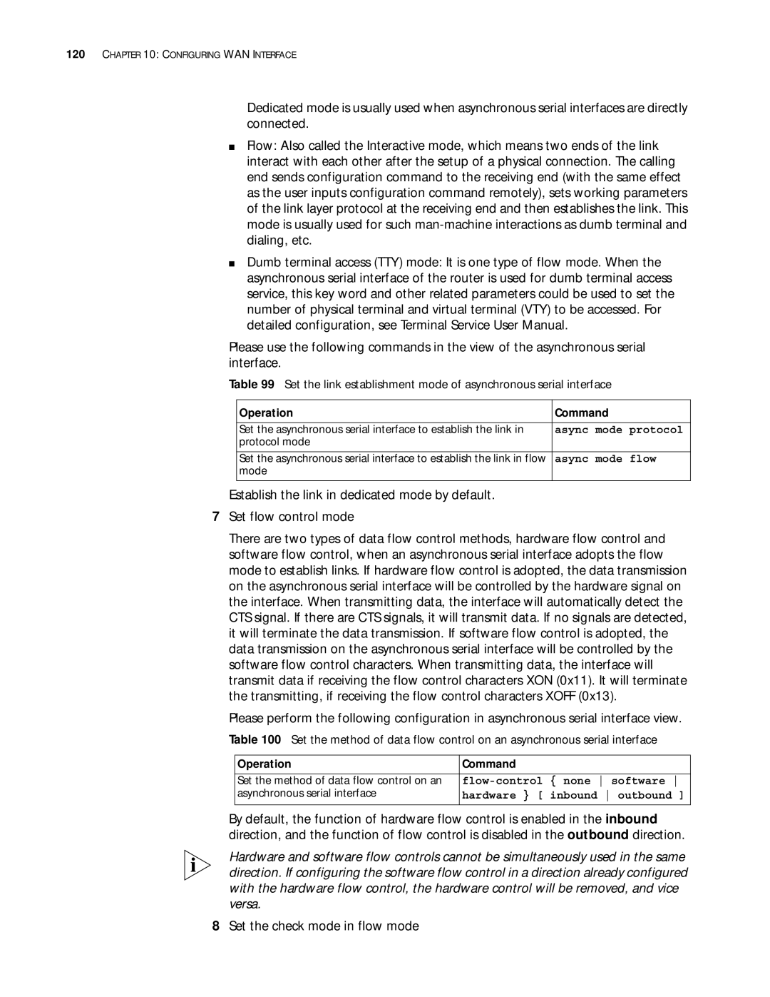 3Com 10014299 manual Async Mode protocol, Flow-control none software, Hardware inbound outbound 