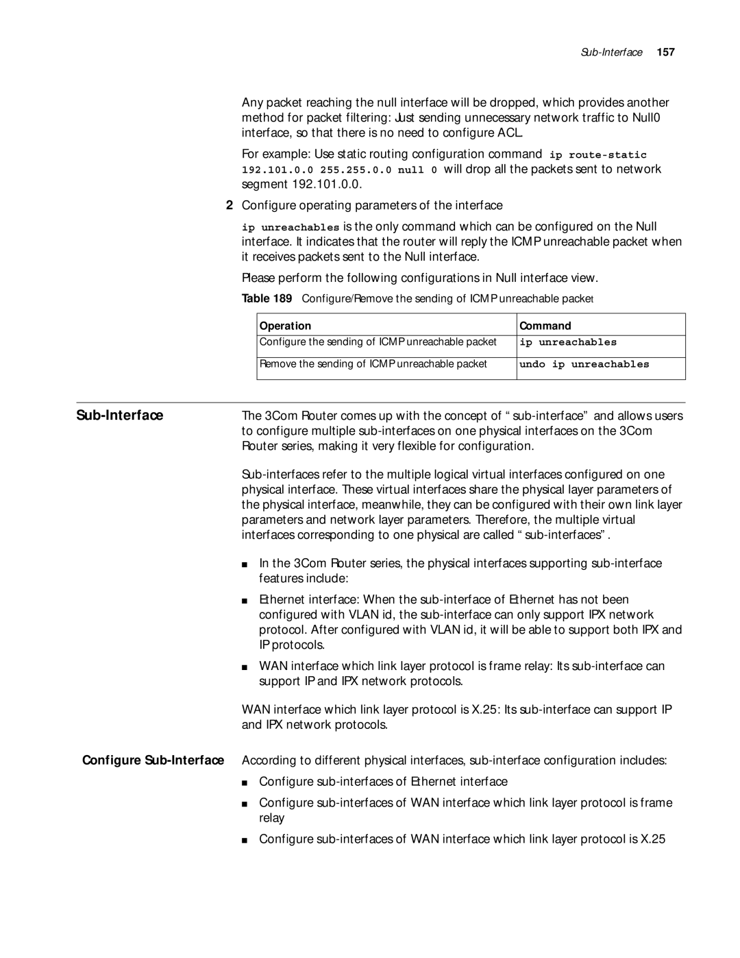 3Com 10014299 manual Sub-Interface 