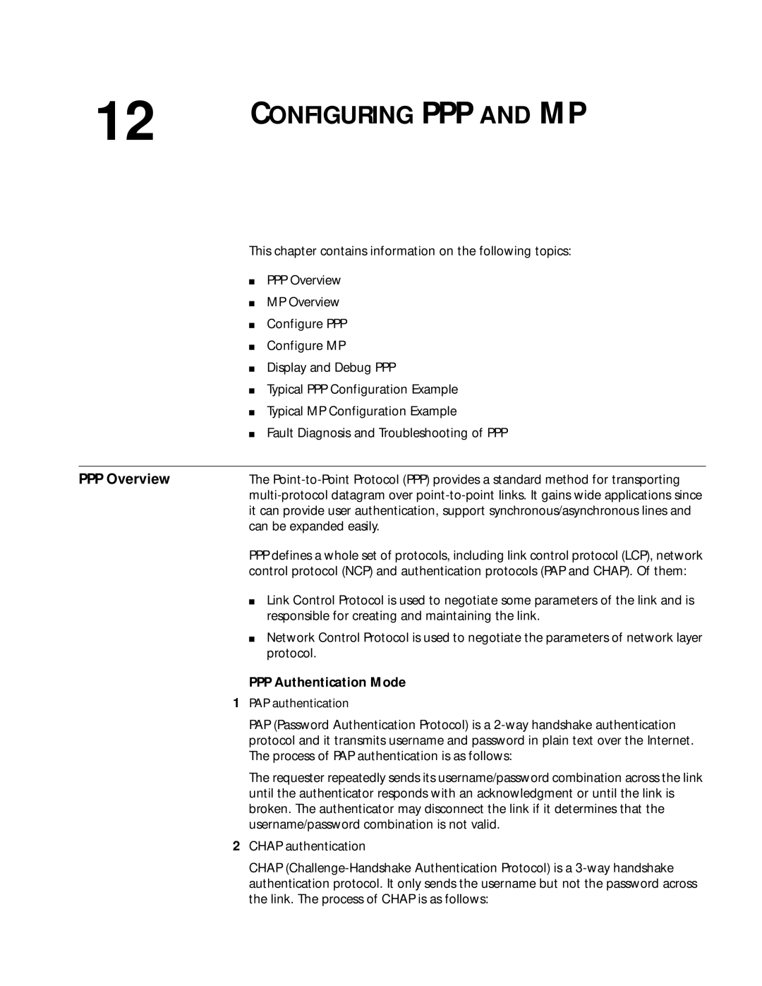 3Com 10014299 manual PPP Overview, PPP Authentication Mode 