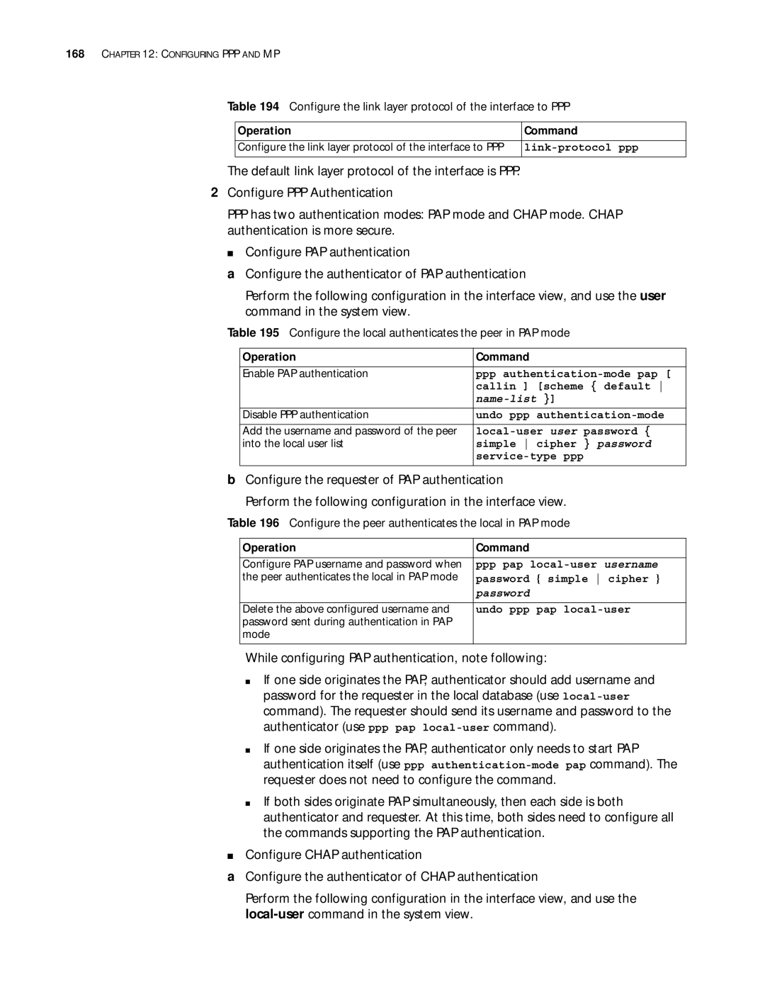 3Com 10014299 manual Configure the link layer protocol of the interface to PPP, Name-list 